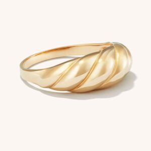 Thin Crescent Dome Ring